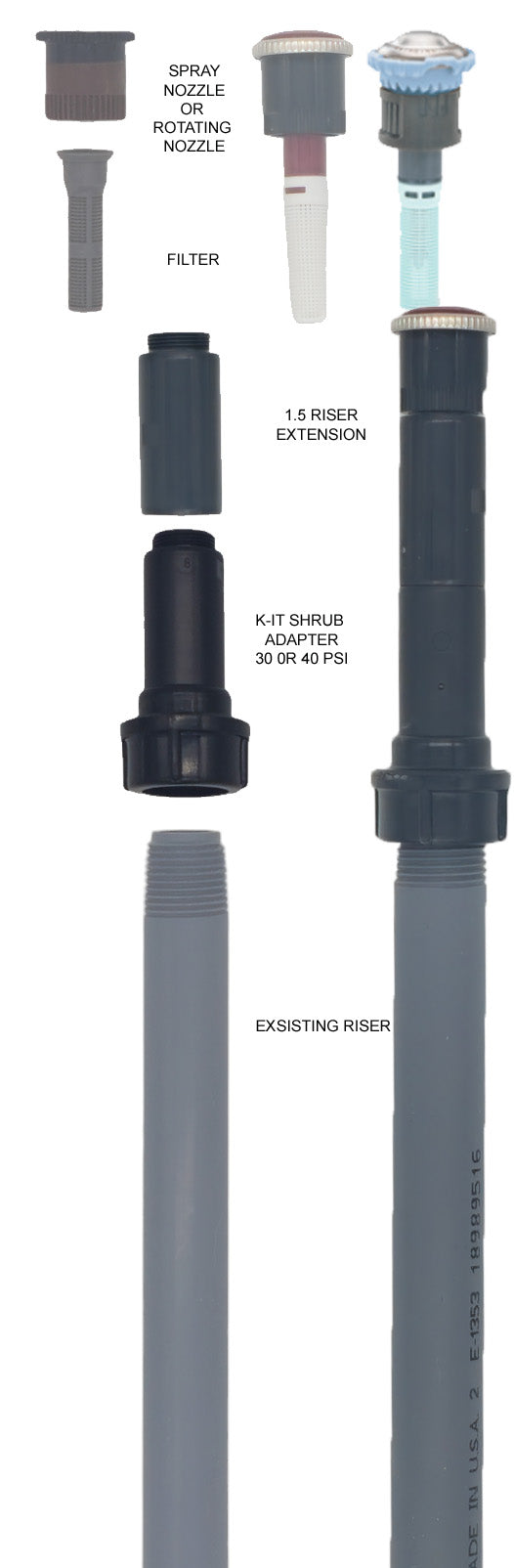 K-IT Shrub Adapter - Pressure Regulated (40 PSI)