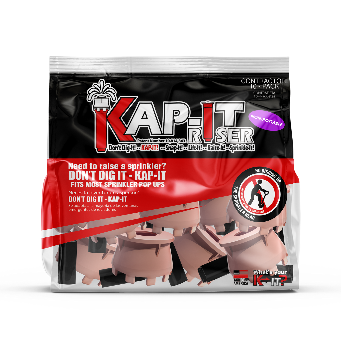 Kap-it Riser (10 Pack - Pink)